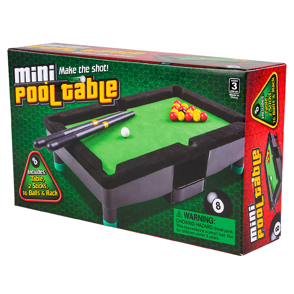 Totes Tabletop Portable Mini Pool Table 20 x 12.2 x 3.5 COMPLETE SET -  NOB