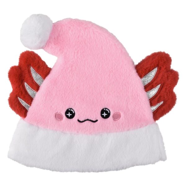 LIGHT-UP PINK AXOLOTL SANTA HAT - Image 2