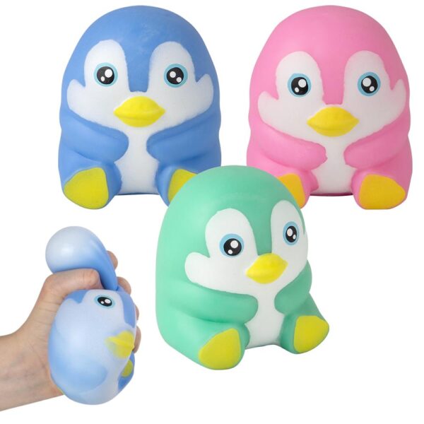 3.5" SQUISH AND STRETCH PENGUIN 12CT