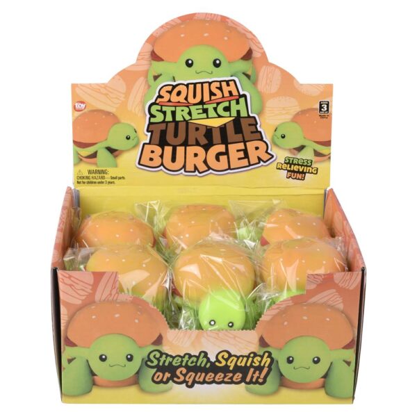 4" SQUISH AND STRETCH TURTLE BURGER 12CT - Image 6