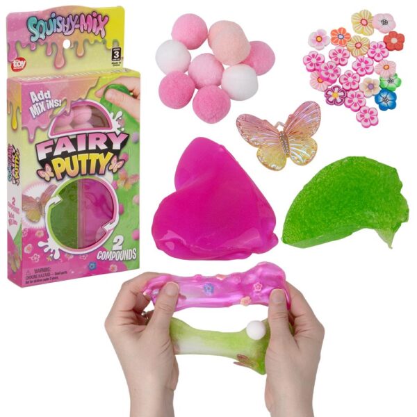 SQUISHY-MIX FAIRY PUTTY 12CT