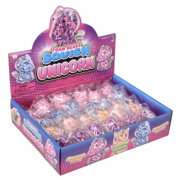 2.3" MINI SQUEEZY FOAM BEAD UNICORN 24CT - Image 6