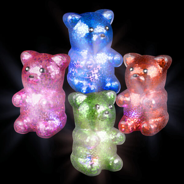 4.5" SPARKLE LIGHT-UP PUFFER GUMMY BEAR - Image 2