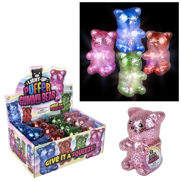 4.5" SPARKLE LIGHT-UP PUFFER GUMMY BEAR