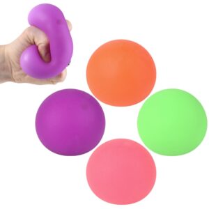 (T) MARSHMALLOW NEON SQUISHY BALL 2.5" 12CT