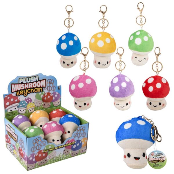 (T) 3.5" PLUSH MUSHROOM CLIP ONS