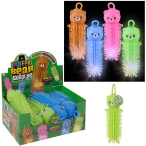 8" BEAR PUFFER LIGHT-UP WIGGLER 12CT