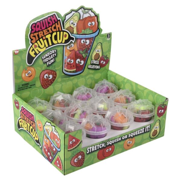 (T) SQUISHY STRETCHY 6PC FRUIT CUP 12CT - Image 7