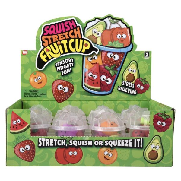 (T) SQUISHY STRETCHY 6PC FRUIT CUP 12CT - Image 8