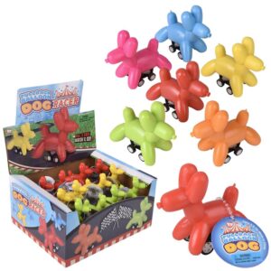 (T) 2.5" PULL BACK BALLOON DOG 24CT