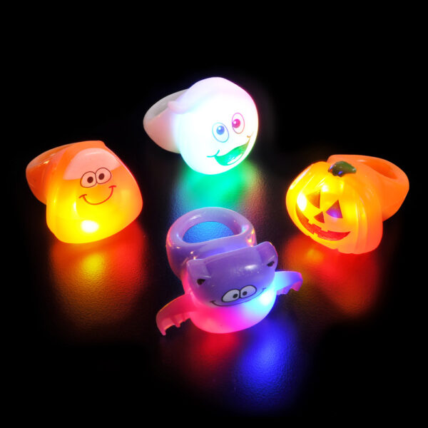(T) 1.5" HALLOWEEN LIGHT-UP RINGS (24PC/UN) - Image 2