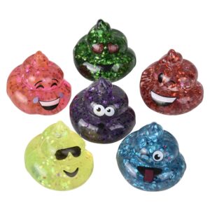 (T) 1.1" MINI GLITTER POOP SQUEEZY FIGURINES 100CT    20/