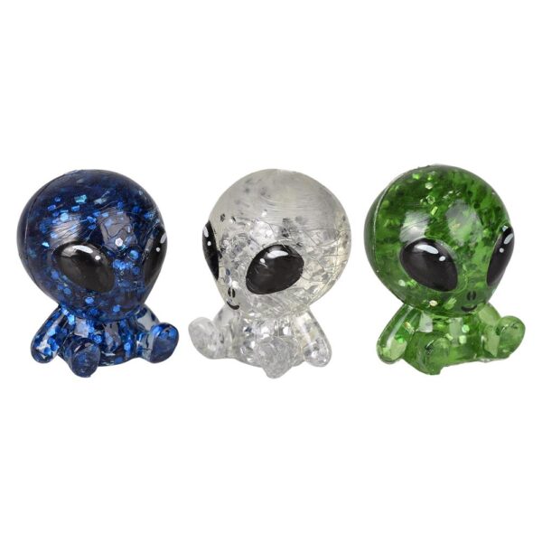(T) MINI GLITTER ALIEN FIGURINE 1"      100/UNIT   20/ - Image 2