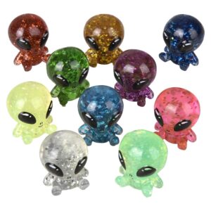 (T) MINI GLITTER ALIEN FIGURINE 1"      100/UNIT   20/