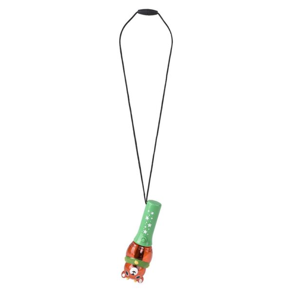 LIGHT UP XMAS REINDEER MINI SPINNG WAND NECKLACE 4.75" - Image 4