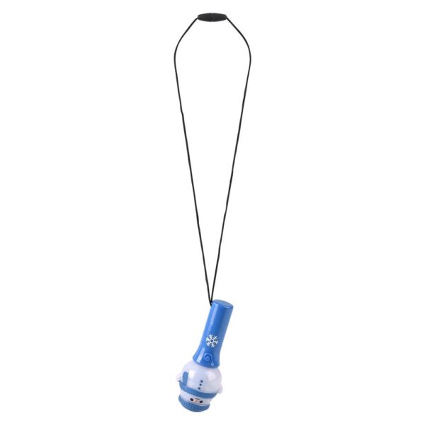 LIGHT UP SNOWMAN MINI SPINNING WAND NECKLACE 4.5" - Image 4