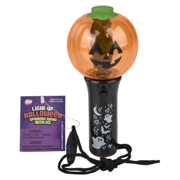 HALLOWEEN MINI LIGHT UP SPINNING WAND NECKLACE 4.5" - Image 5