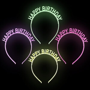 6" GLOW IN THE DARK HAPPY BIRTHDAY HEADBAND