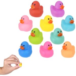 MICRO RUBBER DUCKY ASSORTED COLORS 0.65"