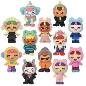BLIND BOX DOLL COLLECTION FLOCKED FIGURES 2.5"