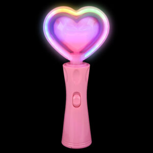 9" NEON SPINNING HEART WAND