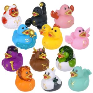 2" ZODIAC RUBBER DUCKY ASSORTMENT 50CT