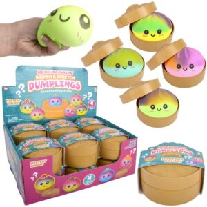 3" SQUISH STRETCH NEON RAINBOW SURPRISE DUMPLING
