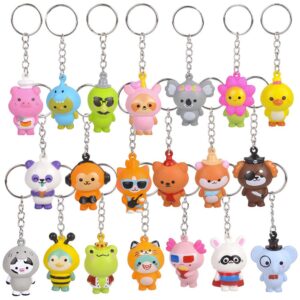 1.5" COLLECTIBLE KAWAII ANIMAL KEYCHAINS 20CT